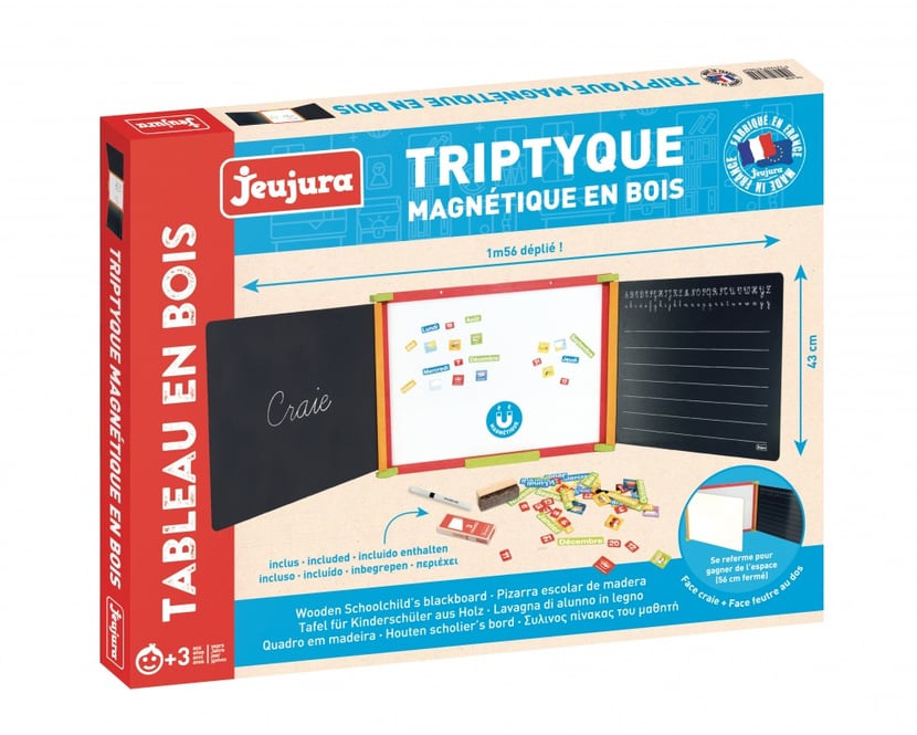 Tableau triptyqueMagnétique - Jeujura - Plastique créatif - Supports de  dessin et coloriage