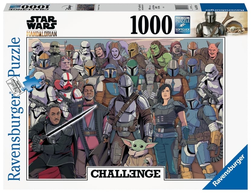 Ravensburger Puzzle 1000 pièces - Baby Yoda / Star Wars Mandalorian  (Challenge Puzzle)