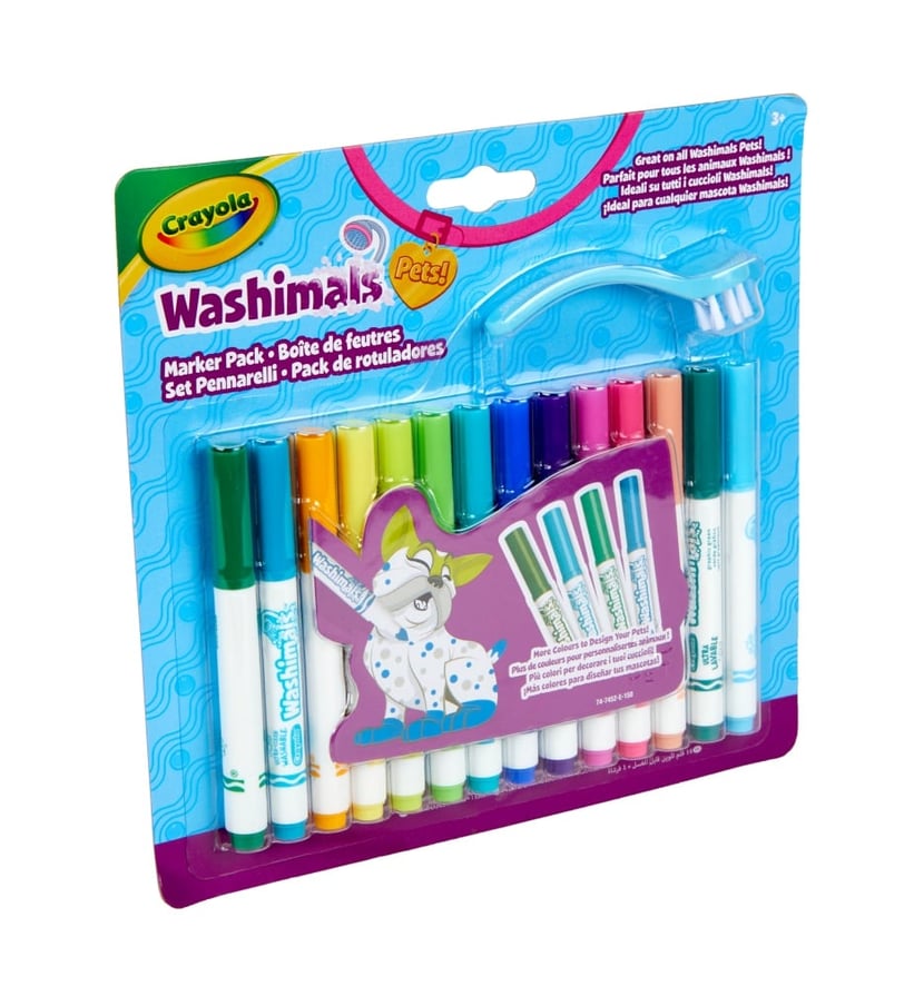 Crayola - Washimals Pets- Kit d'Activités avec Autocollants