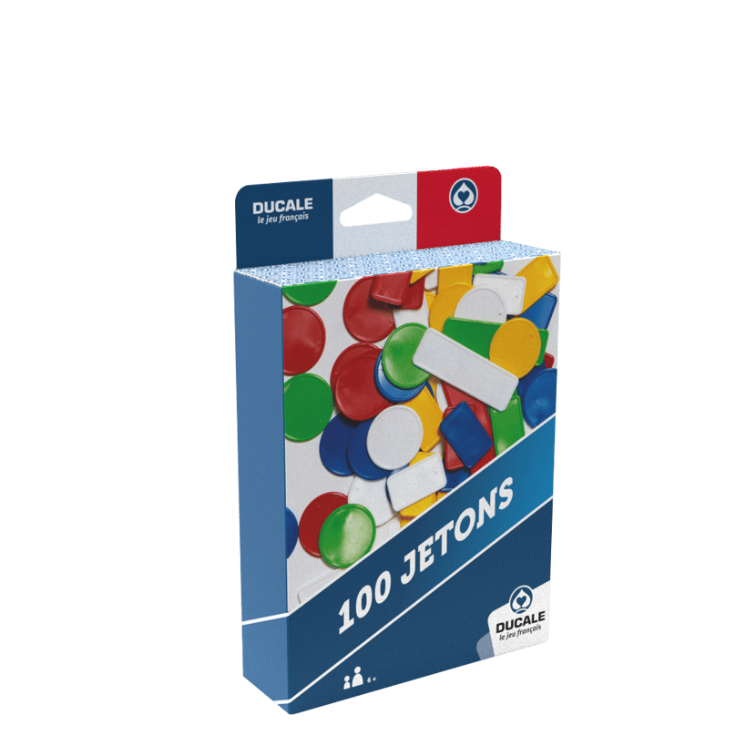 DUCALE Le jeu français - Boite de 100 jetons - Petits jeux de cartes