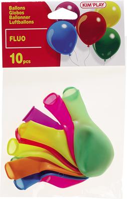 Lot de 10 ballons Fluo à gonfler - Ballons - Décorer la maison - Fêtes et  anniversaires