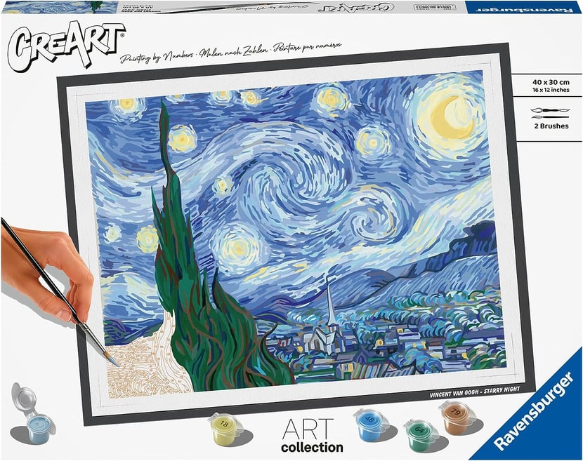 Peinture au numéro Ravensburger - CreArt - Van Gogh - La nuit étoilée -  30x40 cm - Peintures par numéro
