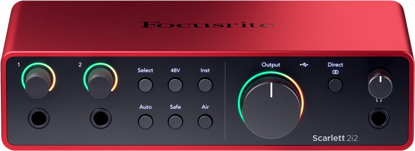 Focusrite Scarlett 2I2 Studio 4th Gen - Interface audio USB - Rouge