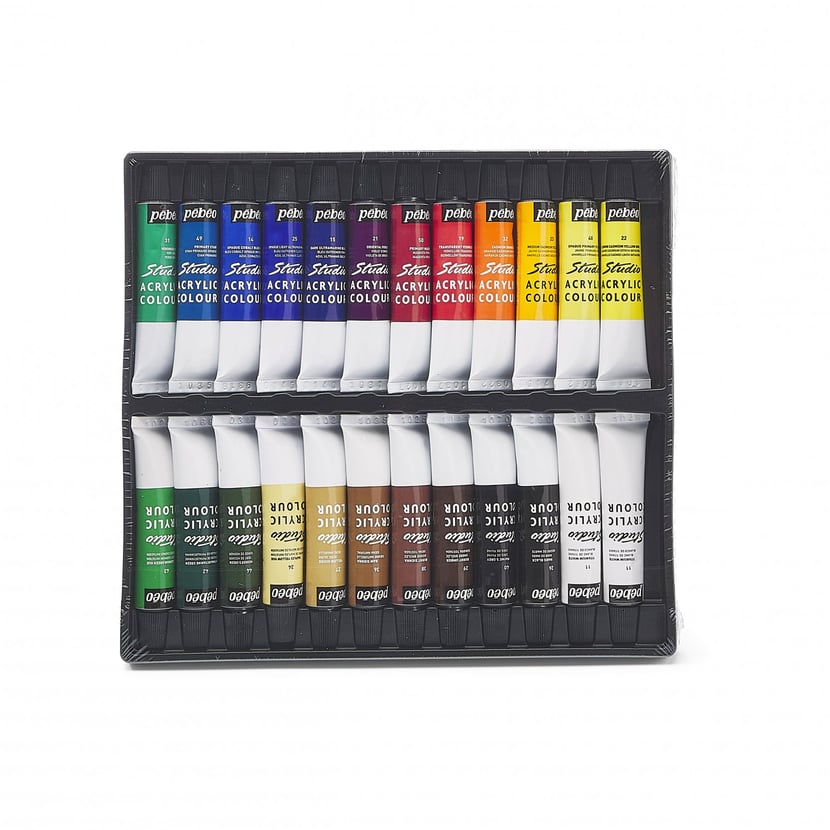 Boîtes de tubes de 22ml de peinture acrylique fine Basics Acrylic