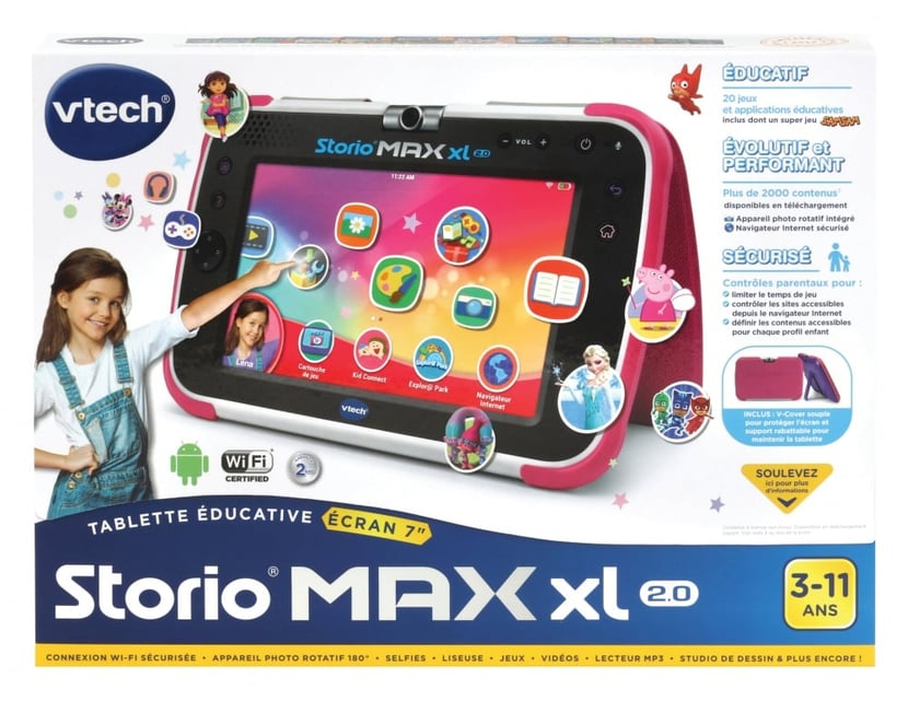 Storio tablette max XL 2.0 VTech - Rose - Jeux Interactifs - Jeux