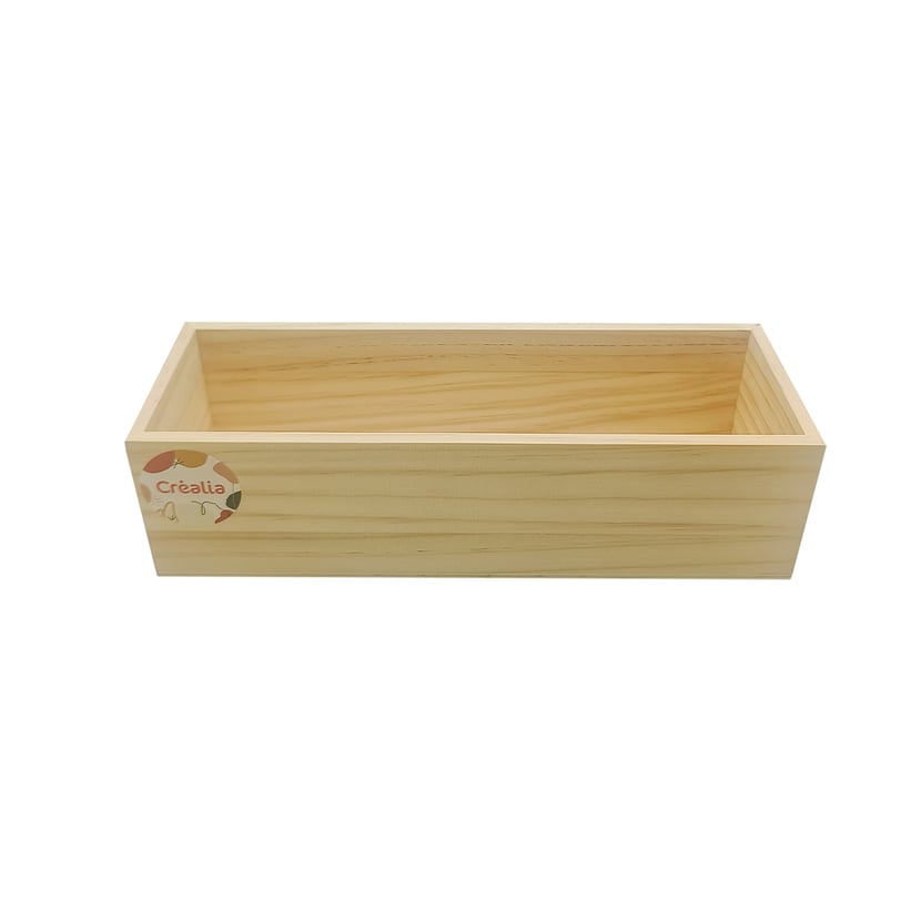 Creative Deco Grande boîte en bois avec coffre de rangement pour clés | 40 x 30 x 24
