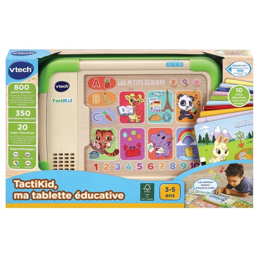 Tablette éducative parlante 16 activités, Version FR - Enfant 3-5