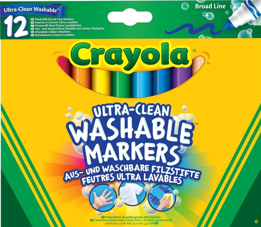 Feutre de coloriage lavables pochette de 12 Crayola chez Rougier & Plé