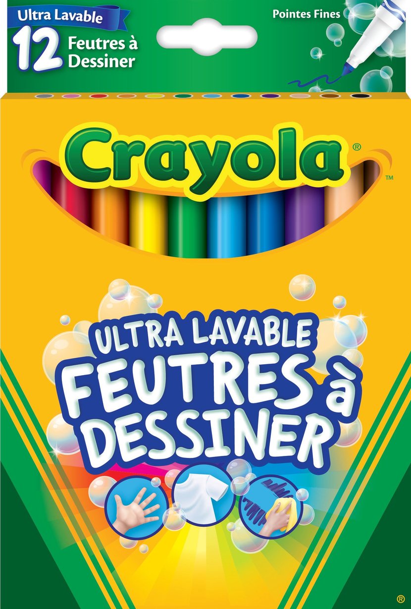 Dessin et coloriage enfant Crayola - 12 feutres a dessiner ultra