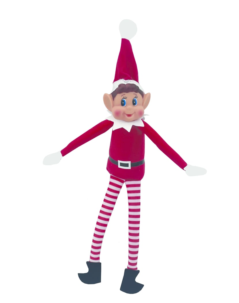 Lutin de Noël à piles (H52 cm) Martin et sac lumineux - Déco de Noël
