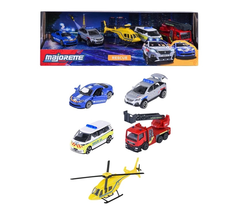 Majorette - Coffret 5 véhicules miniatures dont 2 exclusifs - Color T
