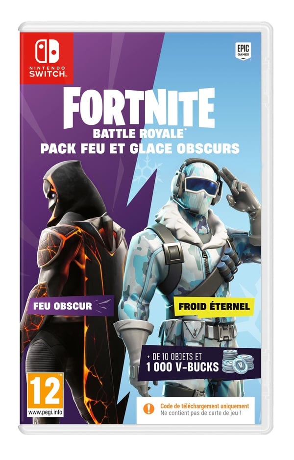 Fortnite : Pack Feu et Glace Obscurs (Code in a Box)- Jeux Switch