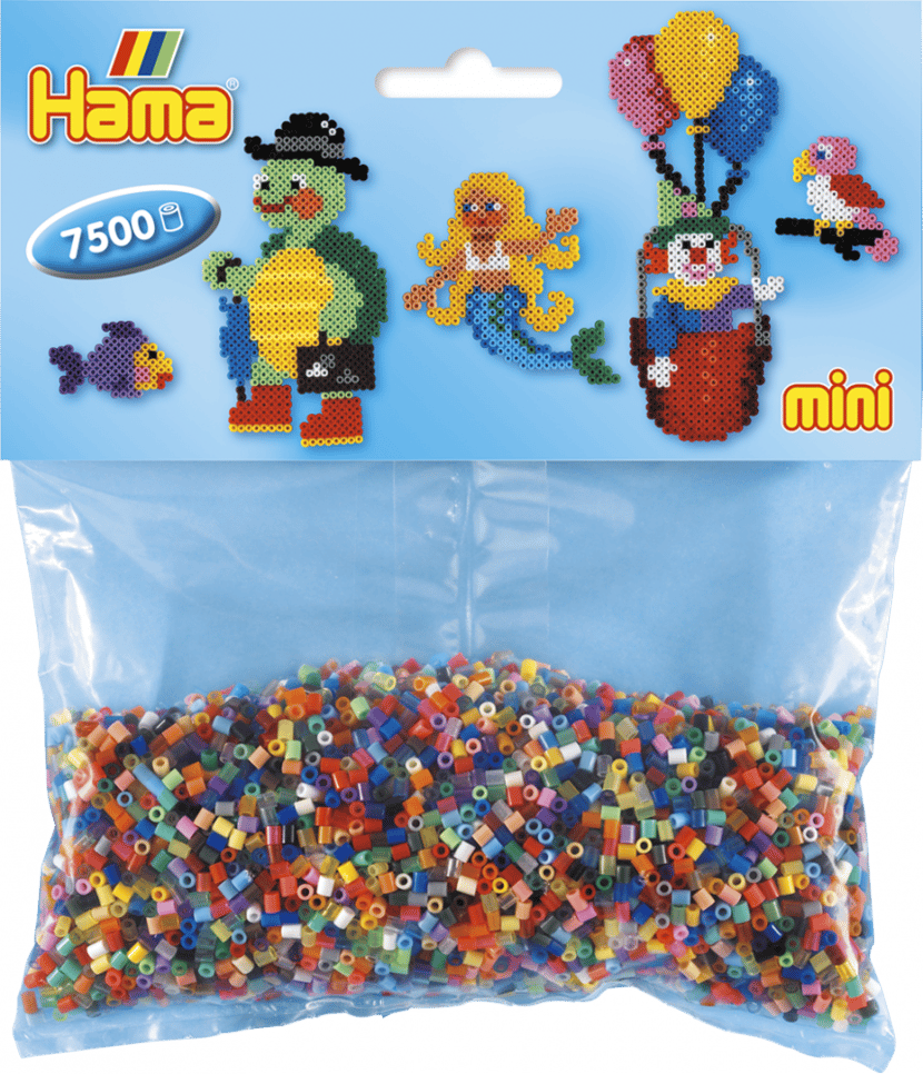 Sachet de perles Hama - 2,5 mm - 48 couleurs - 7500 perles - Perles à  Repasser