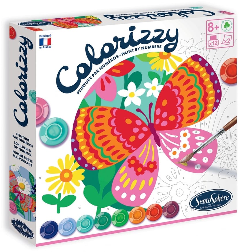 Coffret De Peinture - Colorizzy - Papillons - Coffrets Peinture Enfants - Coffrets Créatifs Pour Enfant
