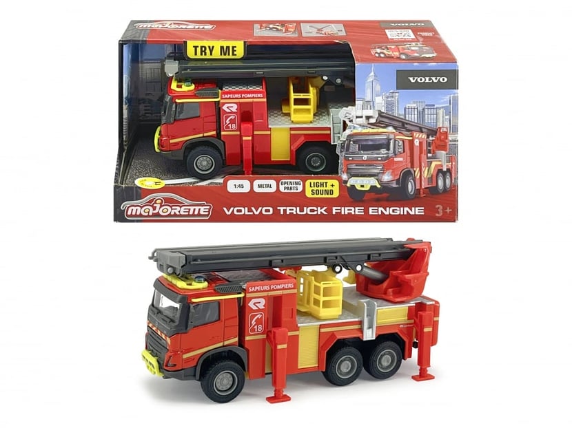 Majorette - Camion de pompiers Volvo 19 cm - Mini véhicules et