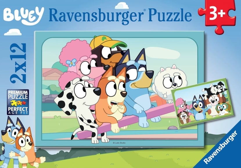 Ravensburger - Puzzle Enfant - Lot de 2 Puzzles 12 pièces - S'amuser avec  Bluey - Fille ou garçon dès 3 Ans - Puzzle de qualité supérieure - Carton