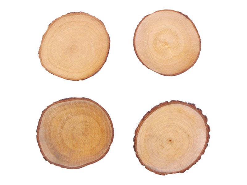 4 rondins de bois flotté Créalia - env. 7cm - Déco végétale