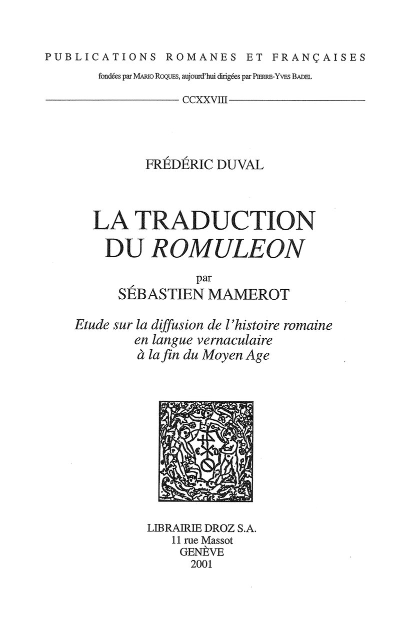 Mélanges de langue et littérature françaises du Moyen Âge offerts