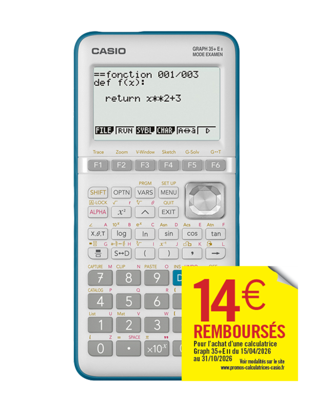 Calculatrice graphique Casio - Lycée - Graph 35+ E II - Gris- Calculatrices 