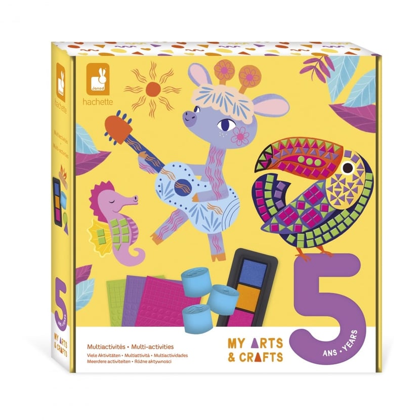 My Arts & Crafts - 5 ans Multiactivités - 8 Réalisations - Kit Loisir  Créatif Enfant - Apprentissage Motricité Fine et Concentration