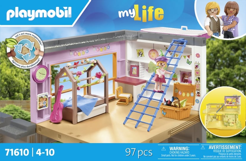 Playmobil Chambre d enfant 71610 My Life Jeux d imagination Cultura