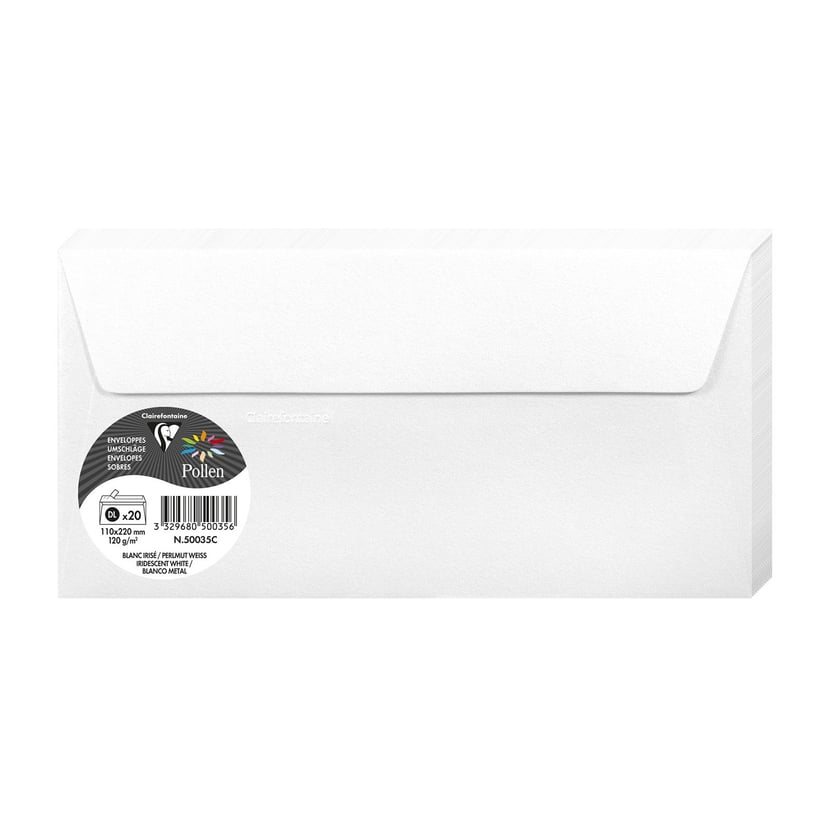 Pack de 20 enveloppes DL Pollen 110 x 220 mm Gris Koala - Carnets et  journaux intimes - Achat & prix