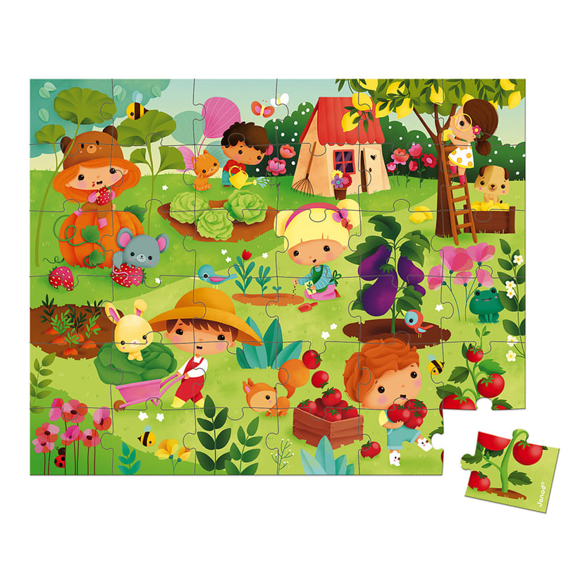 Puzzle 12 pièces Le jardin : Jeux et jouets pour enfants ÉDITIONS LITO  maison - botanic®