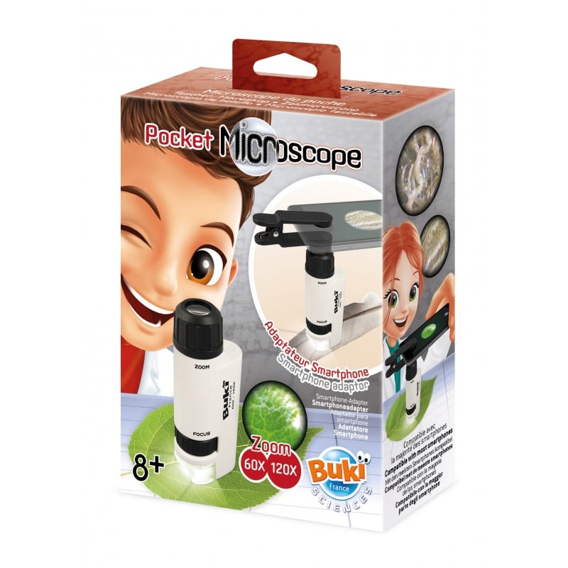 Microscope portatif pour Enfants Microscope de poche 60-120x avec