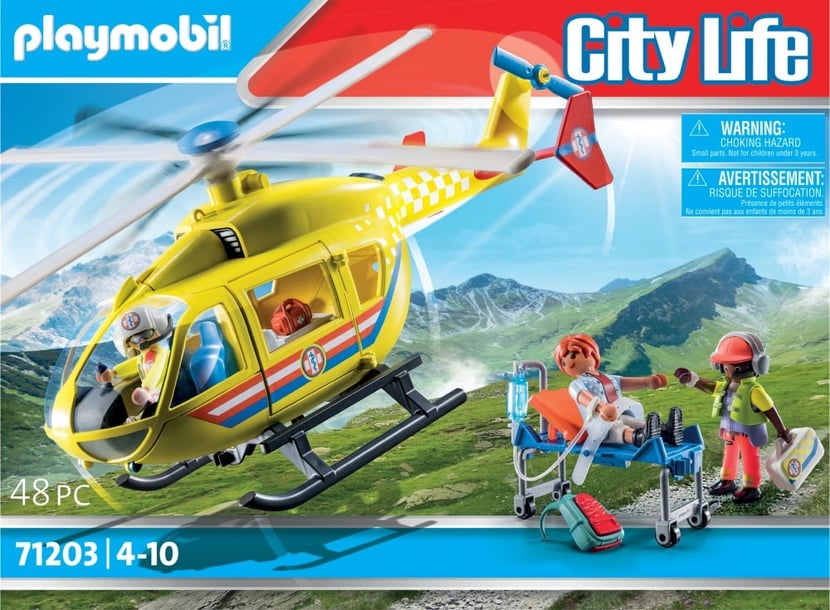 Playmobil® - Hélicoptère de secours - 71203 - Playmobil® City Action - Mini  véhicules et circuits - Jeux d'imagination