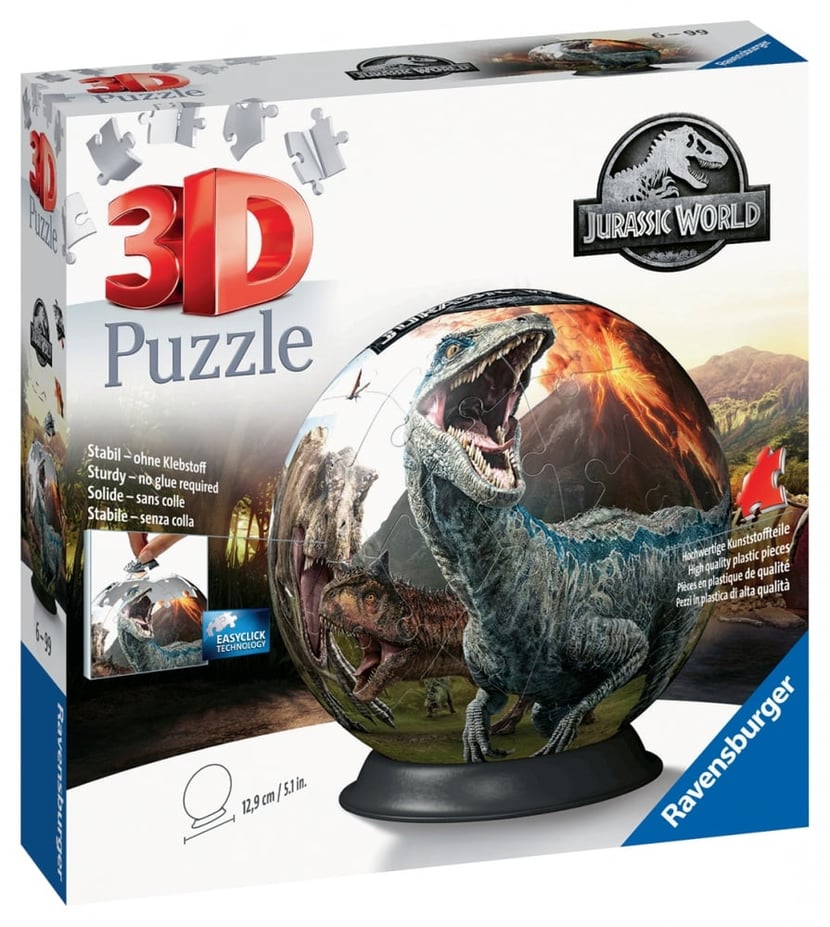 Kit Déco 3D Anniversaire sur socle à monter - Dinosaure - 3 pcs