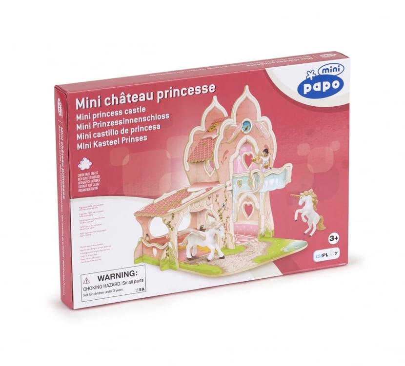Château de princesse en bois rose pour enfants dès 3 ans