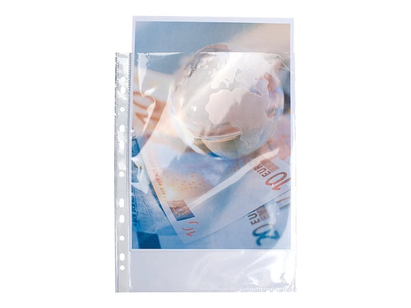 Lot de 50 pochettes perforées 24x32 en plastique - Pochettes transparentes  Maxi format - Bord renforcé - Fabriqué en France