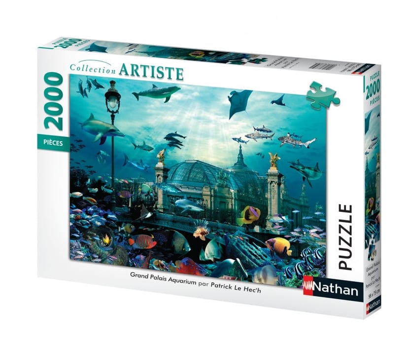 Puzzle Nathan 200 Pièces – Les Mondes Engloutis – Complet Avec Poster – Occasion
