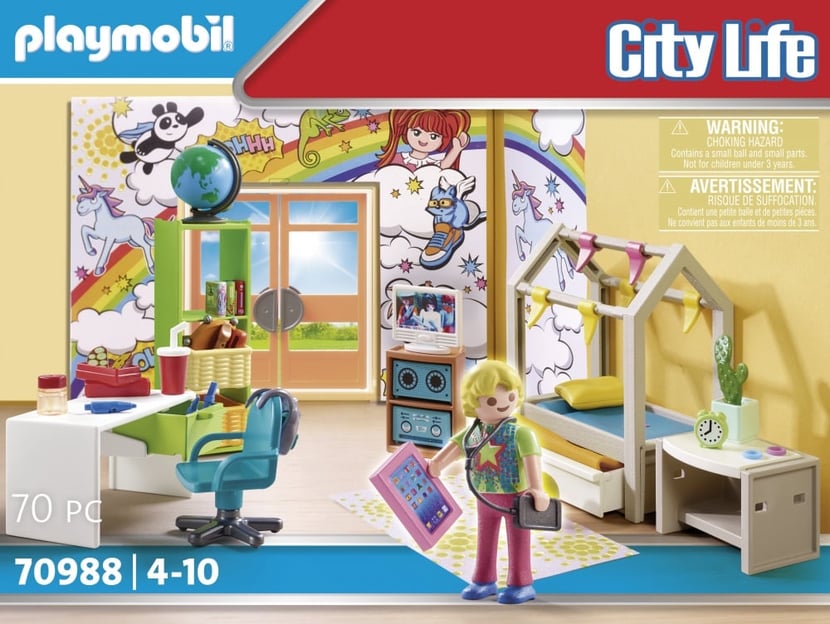 Playmobil® - Chambre d'adolescent - 70988 - Playmobil® City Life - Jeux  d'imagination
