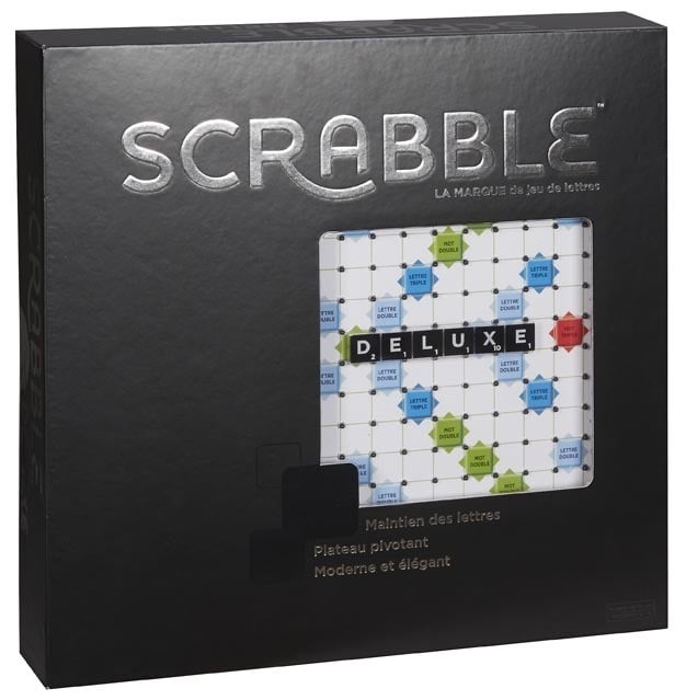 Jeu de société Scrabble Deluxe Black Edition avec jeu de plateau de  scrabble haut de gamme rotatif en bois de luxe - Jeu de scrabble Rotative  Board