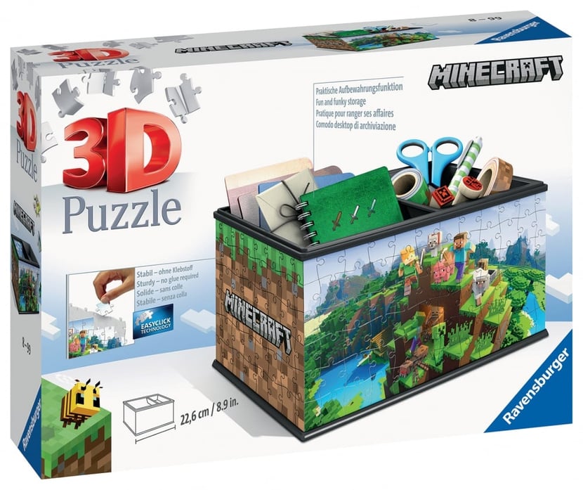Puzzle 3D - Boîte de rangement - Minecraft - 216 pièces - Puzzle 3D