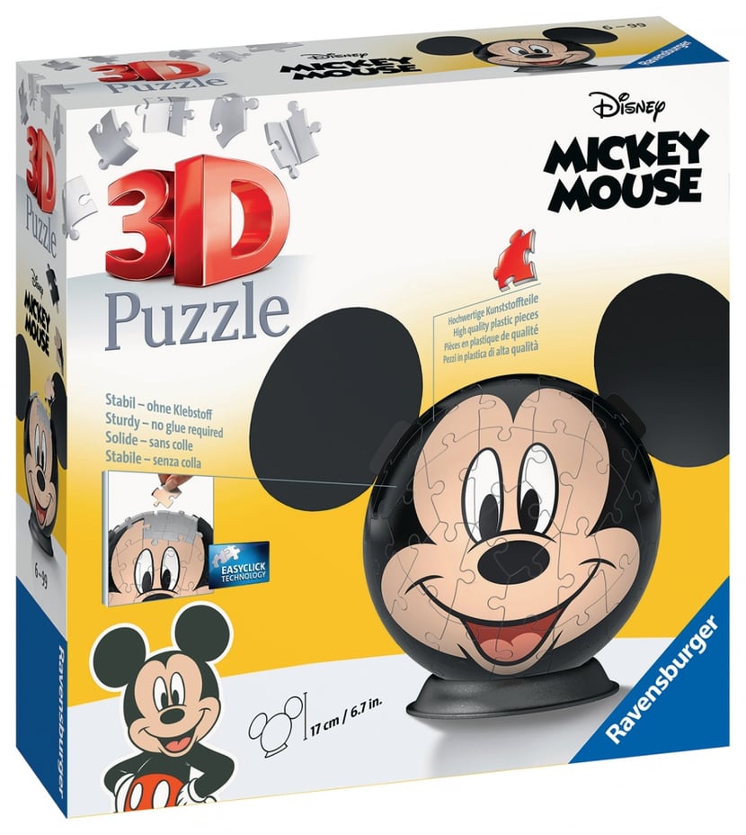 Puzzle en bois Disney Mickey Mouse pour enfants, jouets éducatifs