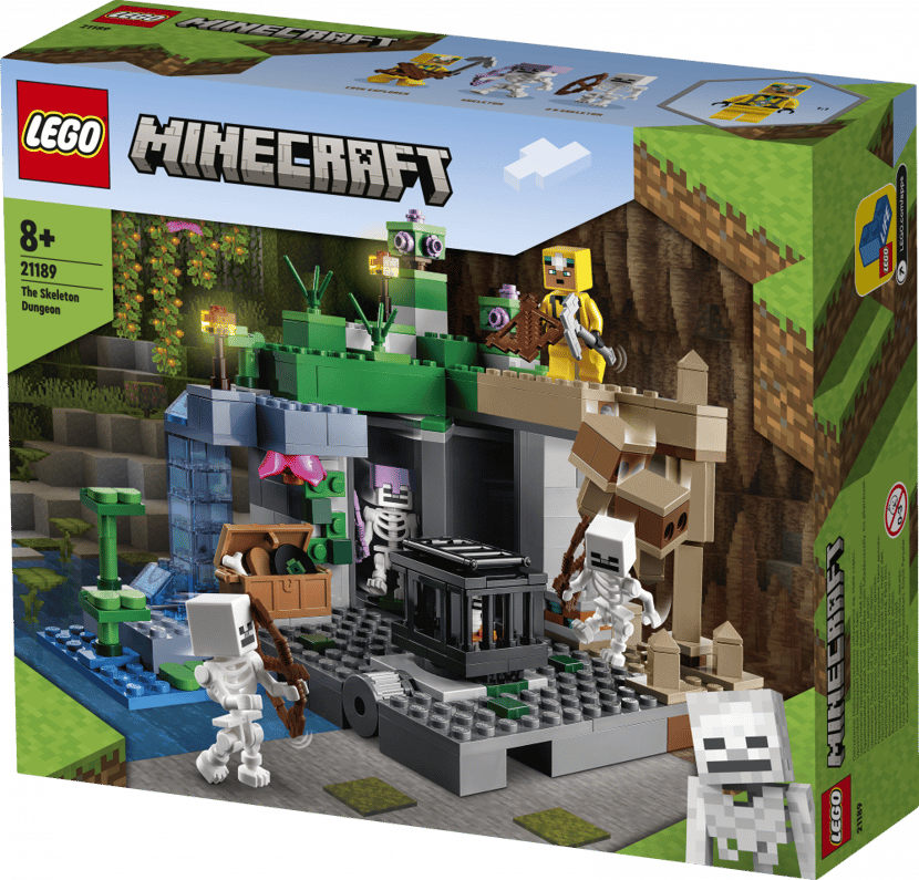 LEGO 21189 Minecraft Le Donjon du Squelette, Jouet Construction, Fi
