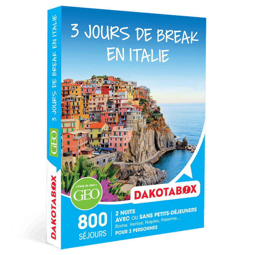 Coffret cadeau - Dakotabox - 3 jours de break en Italie - Coffrets week-end  et séjours