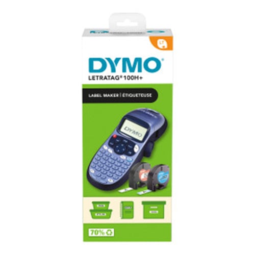 DYMO LetraTag LT-100H+ étiqueteuse portative, Imprimante d'étiquettes  Autocollant Thermique sans Encre, avec clavier ABC