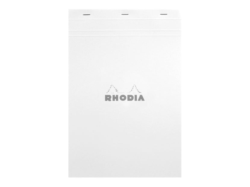 Bloc-notes - Format A4 21 x 29.7 cm - Rhodia - 160 pages lignées - Blanc -  Copies - Feuilles