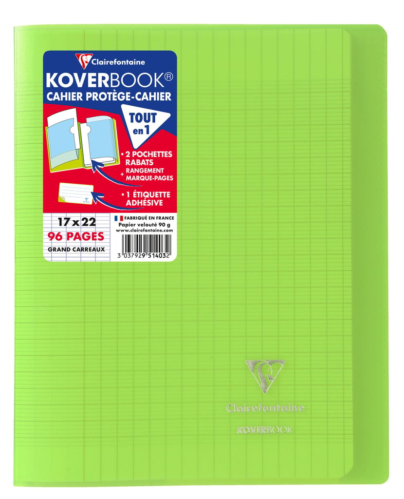 Cahier Clairefontaine Koverbook 17 x 22 cm