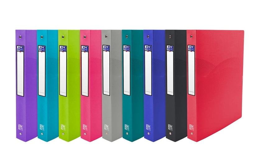 Classeur Oxford Touch Pastel 4 Anneaux A4 - Dos 40mm - Couleur Aléatoire - Fabriqué En France