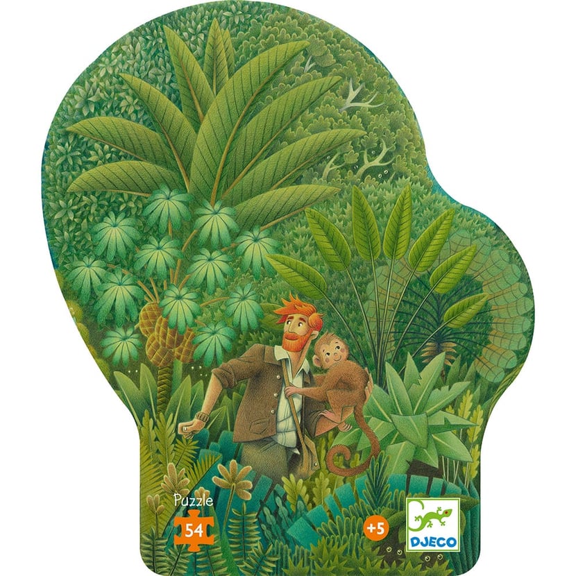 Dans la jungle - Puzzle silhouette - 54 pièces - Djeco