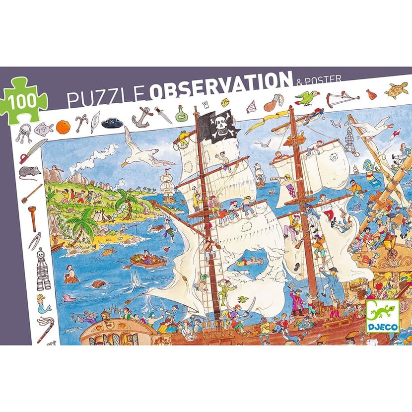 DJECO Les animaux du monde - Puzzle éducatif 100 pièces + livret