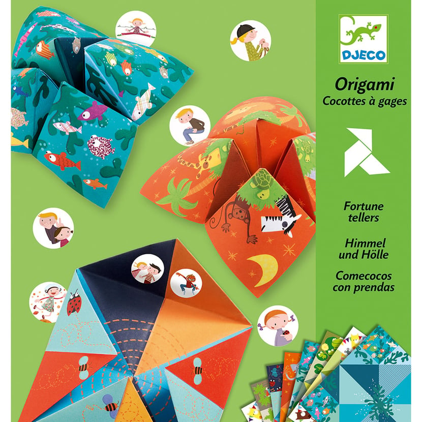 Cocottes à gages - Animaux - Activité d'origami - Djeco - Origami enfant -  Découpage - Pliage - Collage