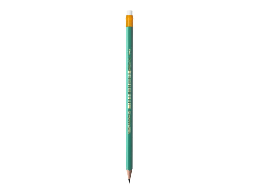 12 crayons bois HB avec gomme Evolution Bic, le lot - Porte mines