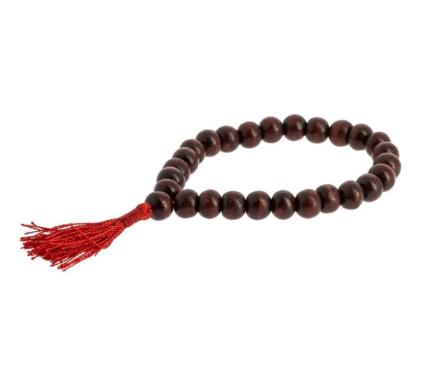 Bracelet-mala Os Rouge avec Incrustations – Tierra Zen