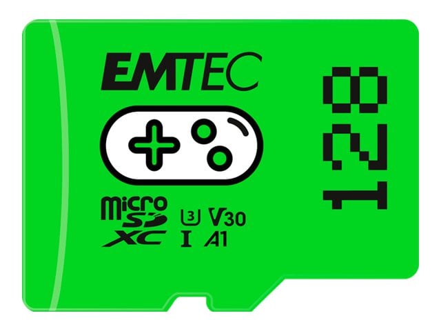 EMTEC Gaming - Carte mémoire flash - 128 Go - microSDXC - vert - Cartes  mémoires - Disques dur et périphériques de stockage - Matériel Informatique  High Tech