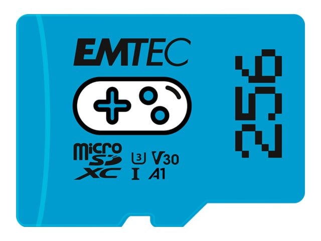 EMTEC Gaming - Carte mémoire flash - 256 Go - microSDXC - bleu